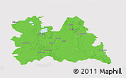 Political 3D Map of Utrecht, cropped outside