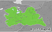Political 3D Map of Utrecht, desaturated