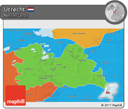 Political 3D Map of Utrecht