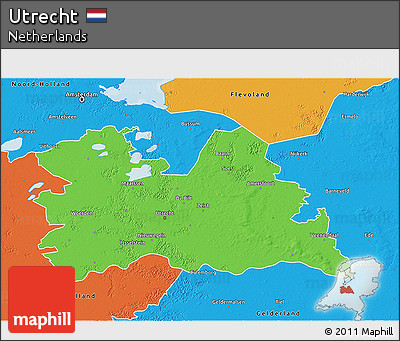 Political 3D Map of Utrecht