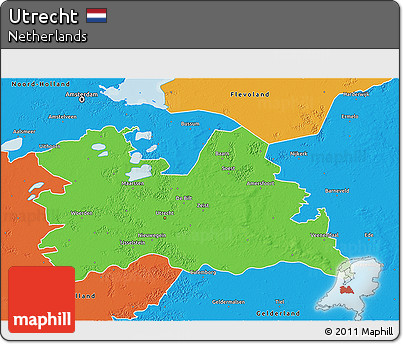 Political 3D Map of Utrecht