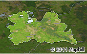Satellite 3D Map of Utrecht, darken