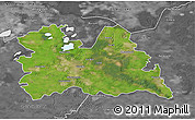 Satellite 3D Map of Utrecht, desaturated
