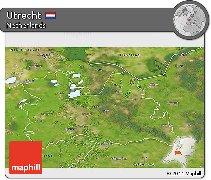 Satellite 3D Map of Utrecht