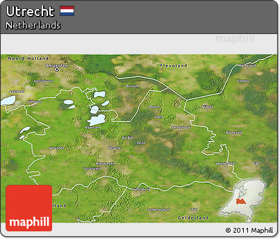 Satellite 3D Map of Utrecht
