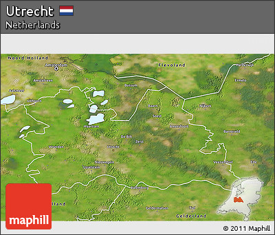 Satellite 3D Map of Utrecht
