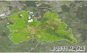 Satellite 3D Map of Utrecht, semi-desaturated