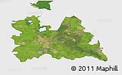 Satellite 3D Map of Utrecht, single color outside