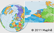 Political Location Map of Utrecht, within the entire country