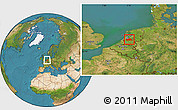 Satellite Location Map of Utrecht