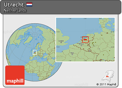 Savanna Style Location Map of Utrecht
