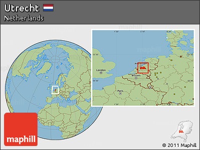 Savanna Style Location Map of Utrecht