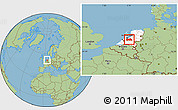 Savanna Style Location Map of Utrecht, highlighted country