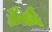 Physical Map of Utrecht, semi-desaturated