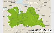 Physical Map of Utrecht, shaded relief outside