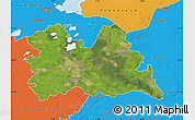 Satellite Map of Utrecht, political outside