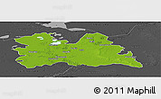 Physical Panoramic Map of Utrecht, darken, desaturated