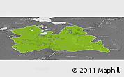 Physical Panoramic Map of Utrecht, desaturated