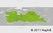Physical Panoramic Map of Utrecht, lighten, desaturated