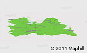 Political Panoramic Map of Utrecht, cropped outside