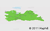 Political Panoramic Map of Utrecht, single color outside