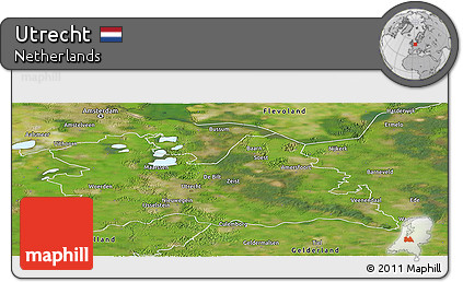 Satellite Panoramic Map of Utrecht