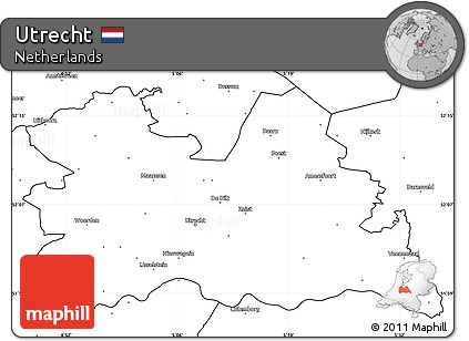 Blank Simple Map of Utrecht