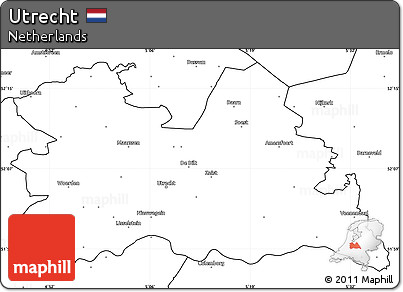 Blank Simple Map of Utrecht