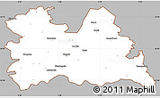 Gray Simple Map of Utrecht, cropped outside