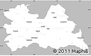 Gray Simple Map of Utrecht, single color outside