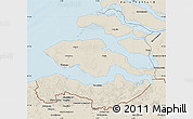 Shaded Relief Map of Zeeland