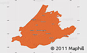 Political Map of Zuid-Holland, cropped outside