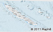 Classic Style 3D Map of New Caledonia, single color outside