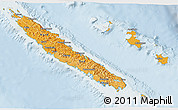 Political Shades 3D Map of New Caledonia, lighten