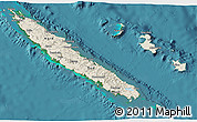 Shaded Relief 3D Map of New Caledonia, satellite outside