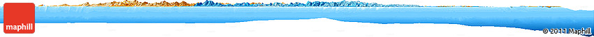 Political Horizon Map of New Caledonia, single color outside, bathymetry sea