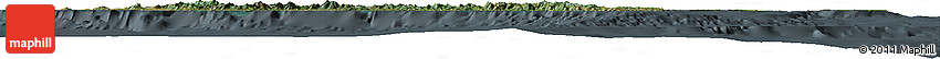 Satellite Horizon Map of New Caledonia, darken, semi-desaturated