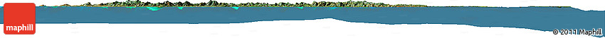 Satellite Horizon Map of New Caledonia, lighten, land only