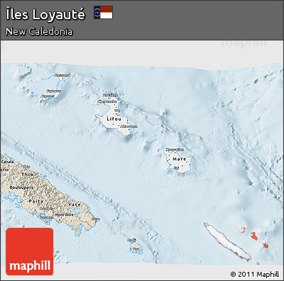 Classic Style 3D Map of Îles Loyauté