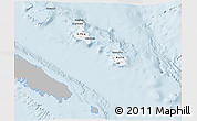 Gray 3D Map of Îles Loyauté, single color outside