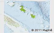 Physical 3D Map of Îles Loyauté, lighten