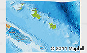 Physical 3D Map of Îles Loyauté, political shades outside