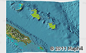 Physical 3D Map of Îles Loyauté, satellite outside