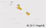 Political 3D Map of Îles Loyauté, cropped outside