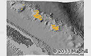 Political 3D Map of Îles Loyauté, darken, desaturated