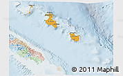 Political 3D Map of Îles Loyauté, lighten