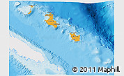 Political 3D Map of Îles Loyauté, single color outside