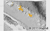 Political Shades 3D Map of Îles Loyauté, desaturated