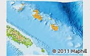 Political Shades 3D Map of Îles Loyauté, physical outside