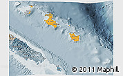 Political Shades 3D Map of Îles Loyauté, semi-desaturated